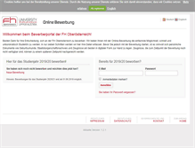 Tablet Screenshot of bewerbung.fh-ooe.at